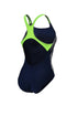 W Swim Pro Back Graphic navy-softgreen