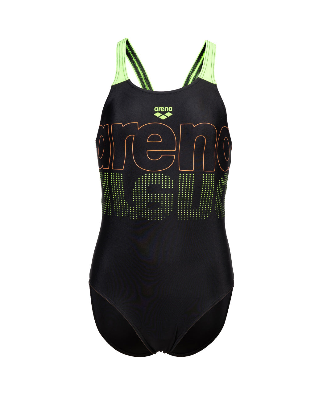 G Swimsuit V Back Graphic black-softgreen