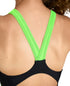 G Swimsuit V Back Graphic black-softgreen