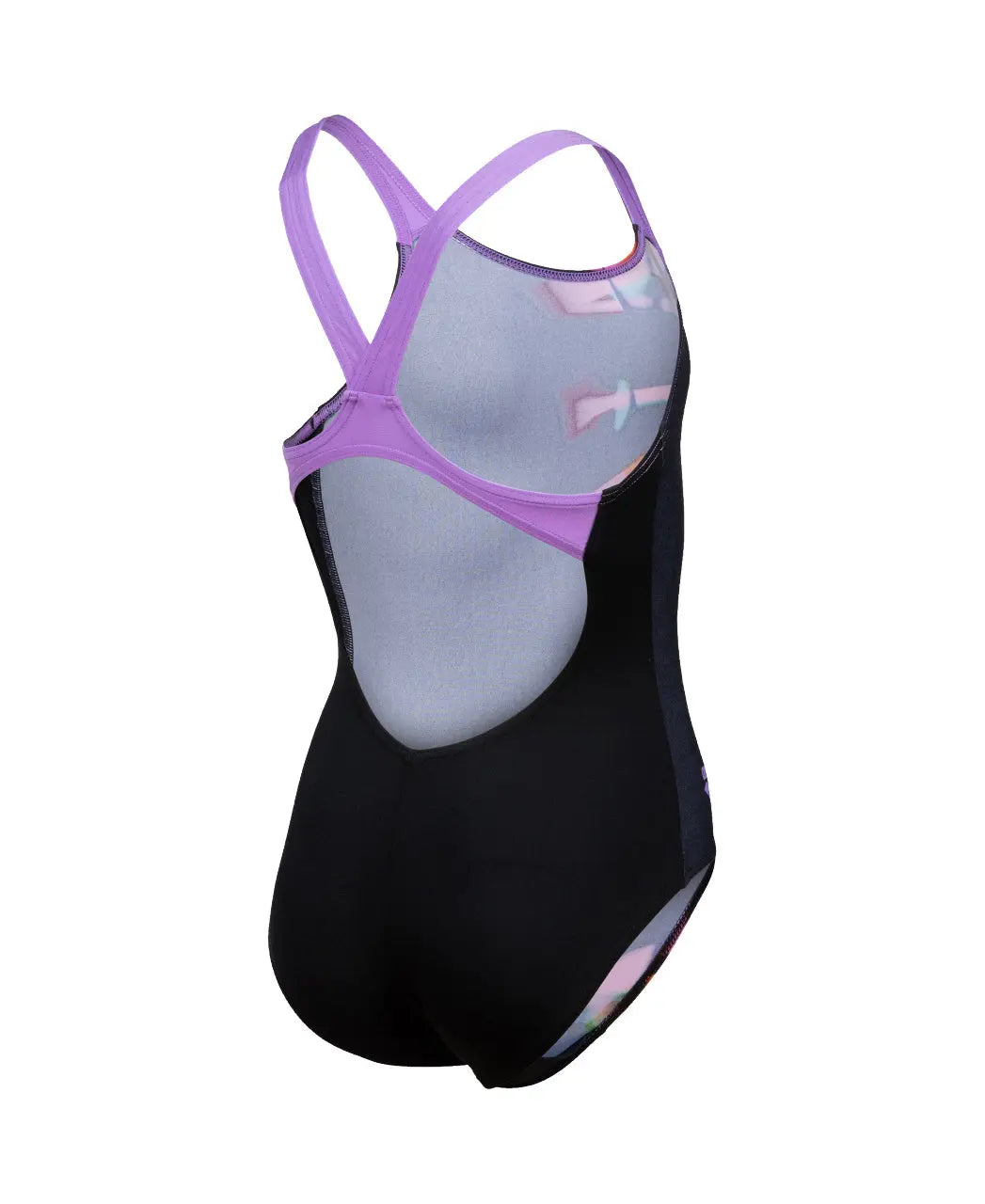 G Prism Swimsuit V Back black-lavanda Arena