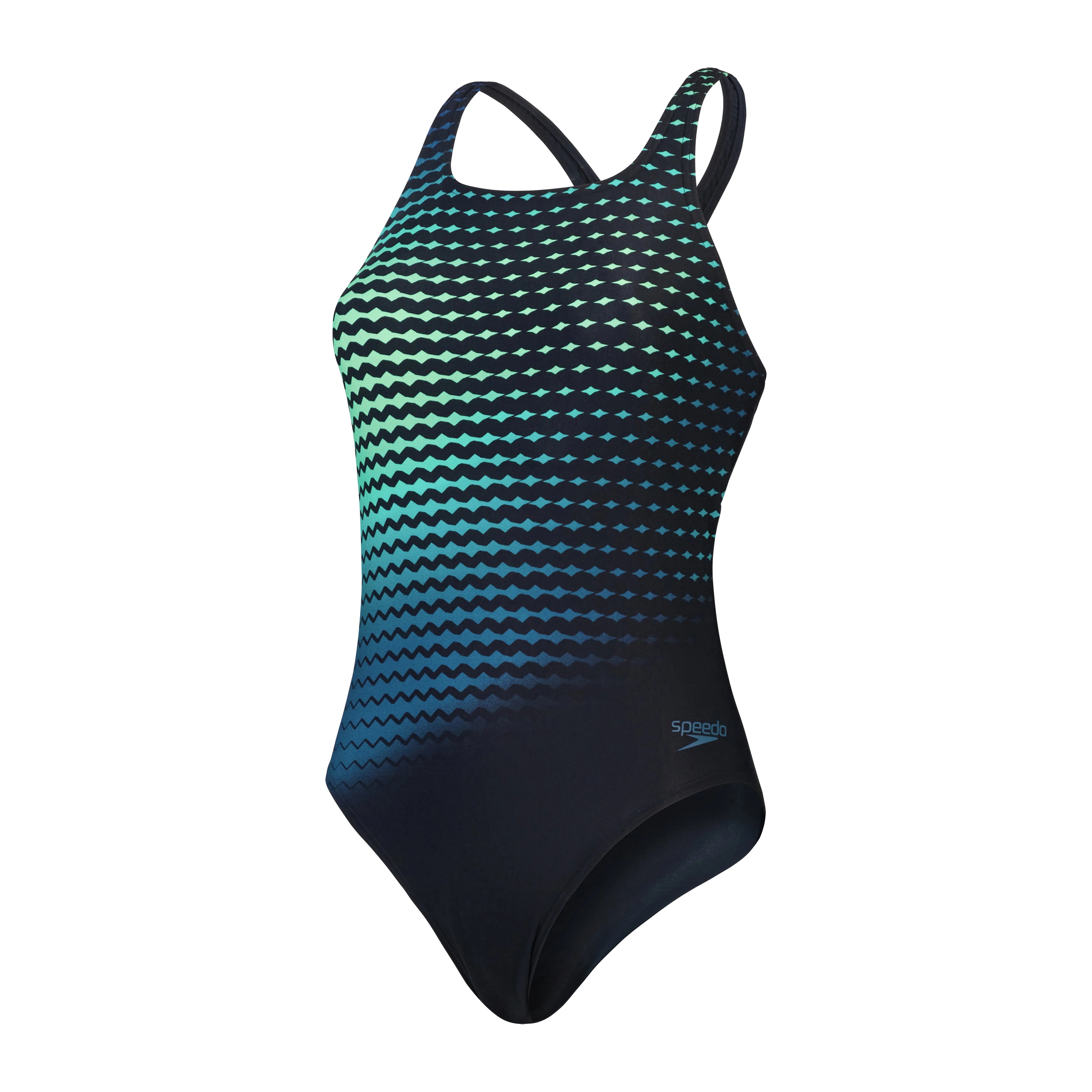 Eco+ Digital Printed Medalist Black/Green Speedo