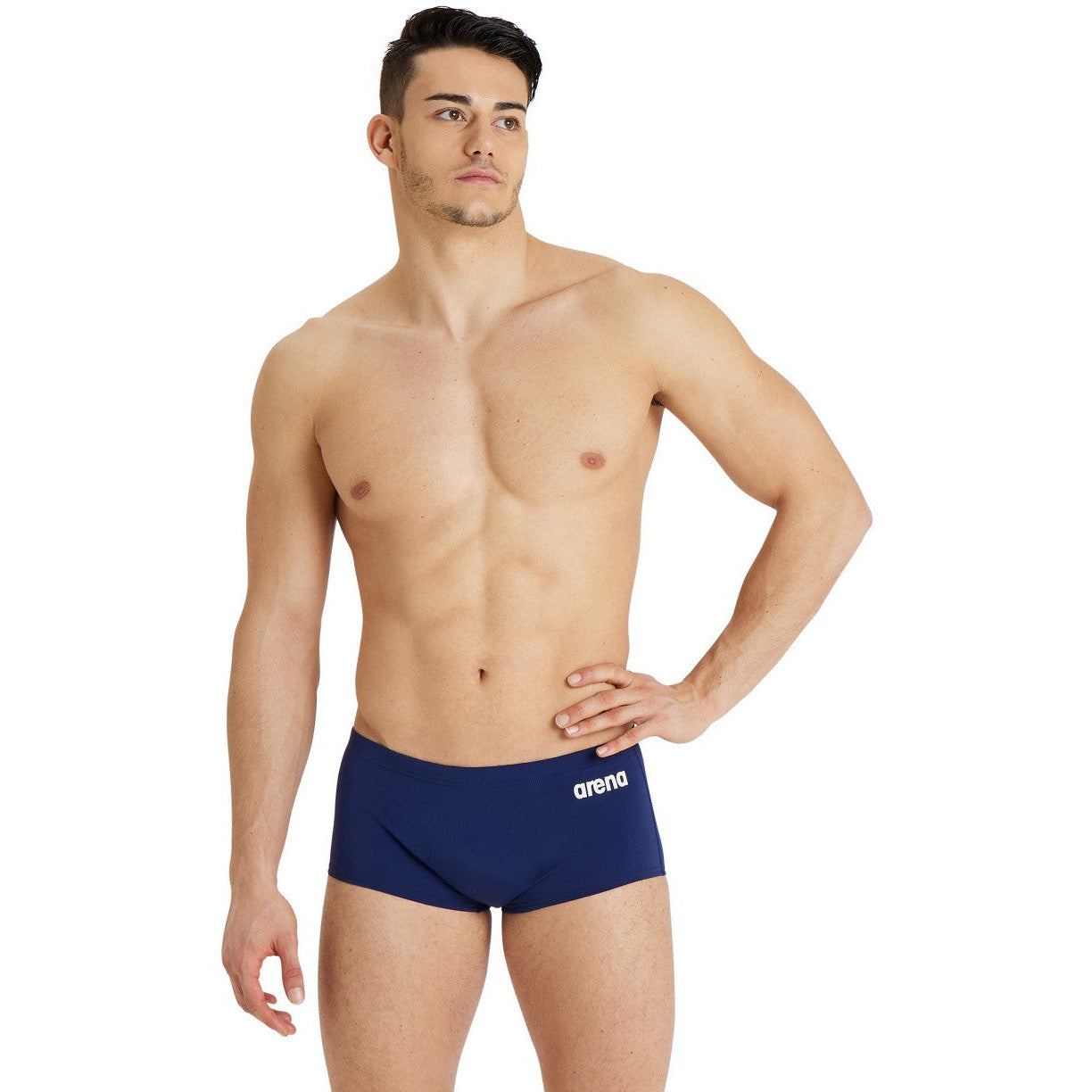 M Team Swim Low Waist Short Solid navy-white