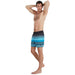 Placement Leisure 16" Watershort - Zwart/Blauw