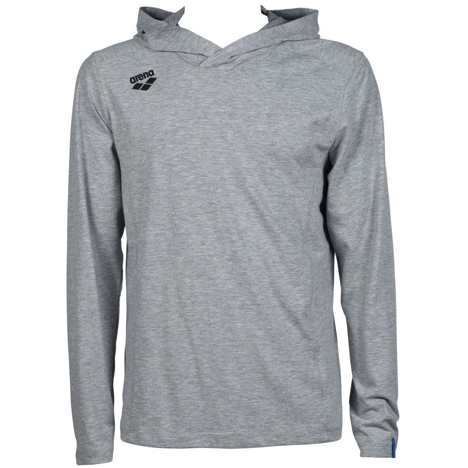 Team Hooded Long Sleeve T-Shirt Panel heather-grey