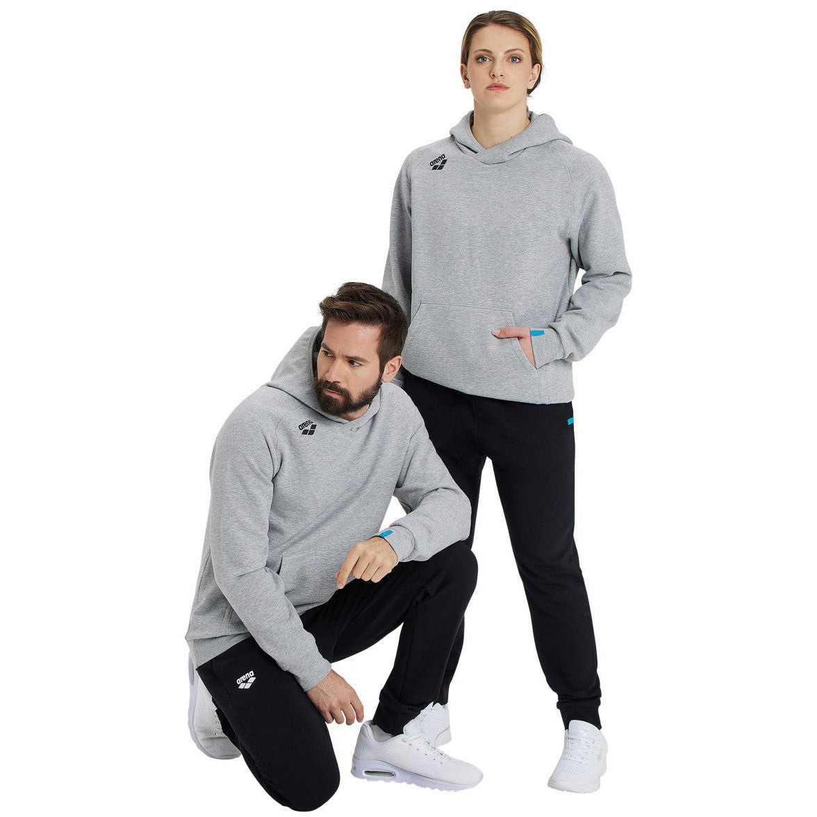 Team Hooded Sweat Panel heather-grey