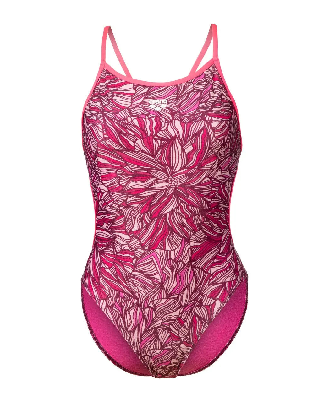 W Pink Dahlia Swimsuit Lace Back shocking pink-multi Arena