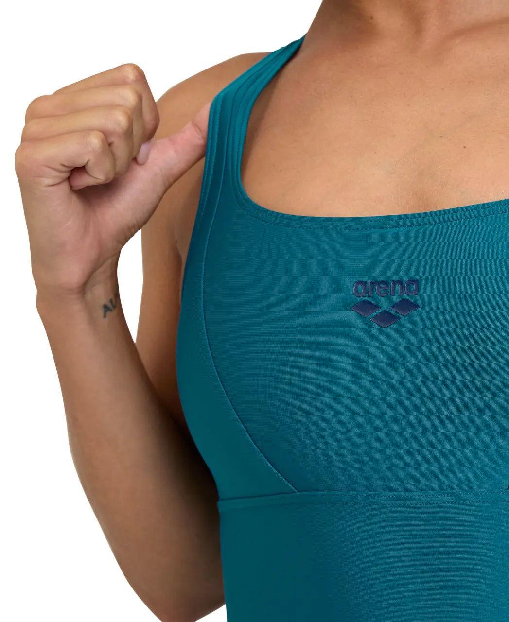 W Solid Swimsuit Control Pro Back B deepteal Arena