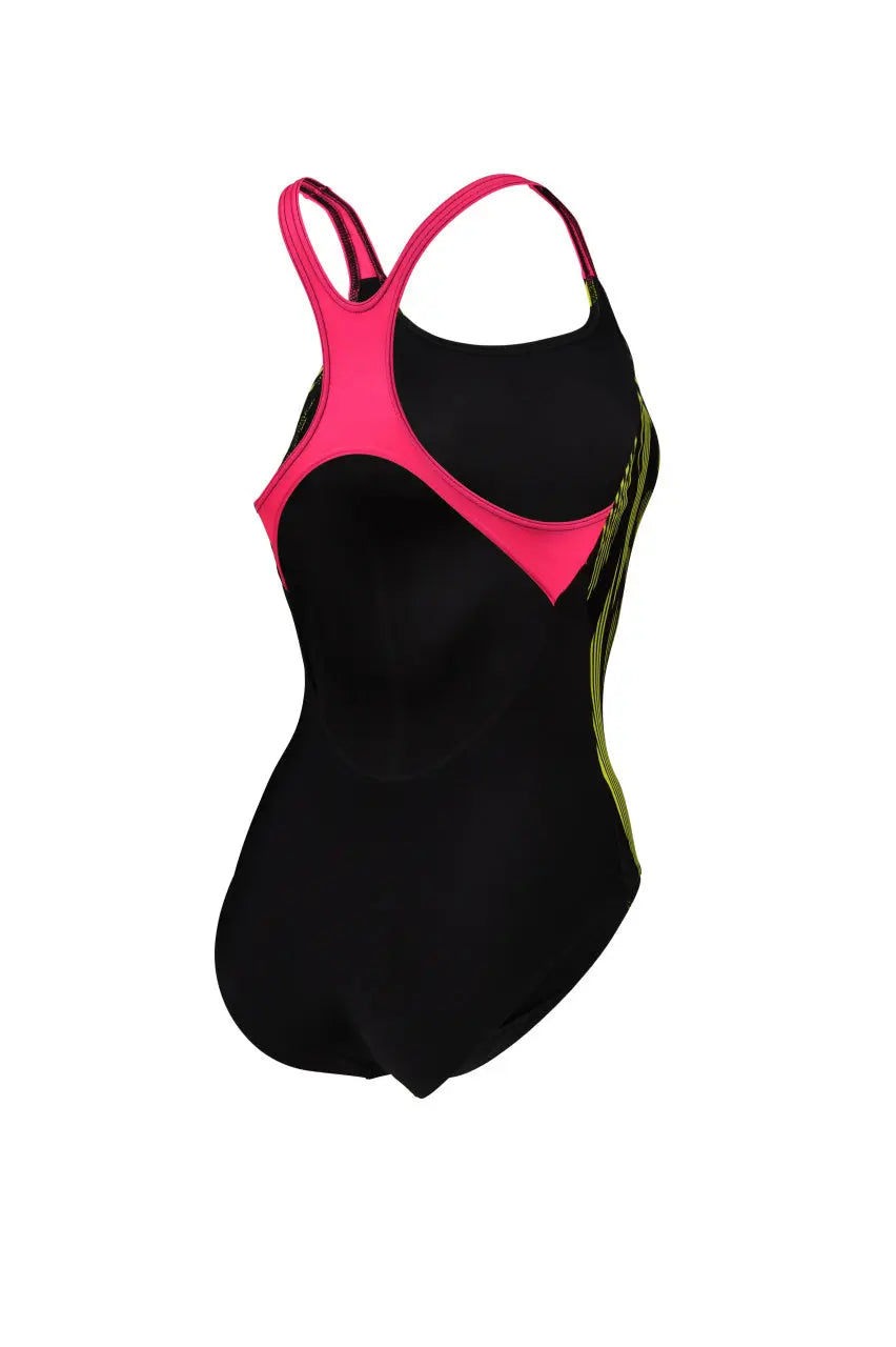 W Swim Pro Back Graphic black-freak rose Arena