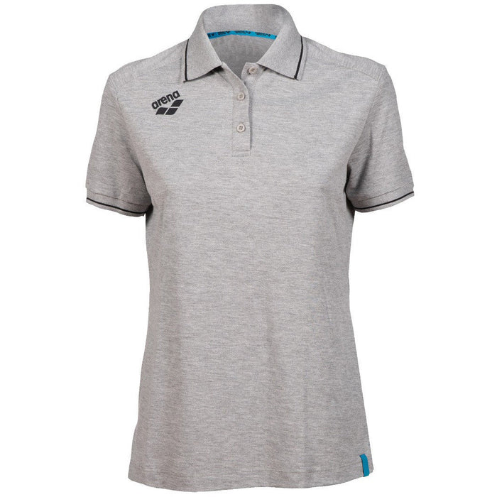 W Team Poloshirt Solid Cotton heather-grey