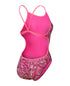 W Pink Dahlia Swimsuit Lace Back shocking pink-multi