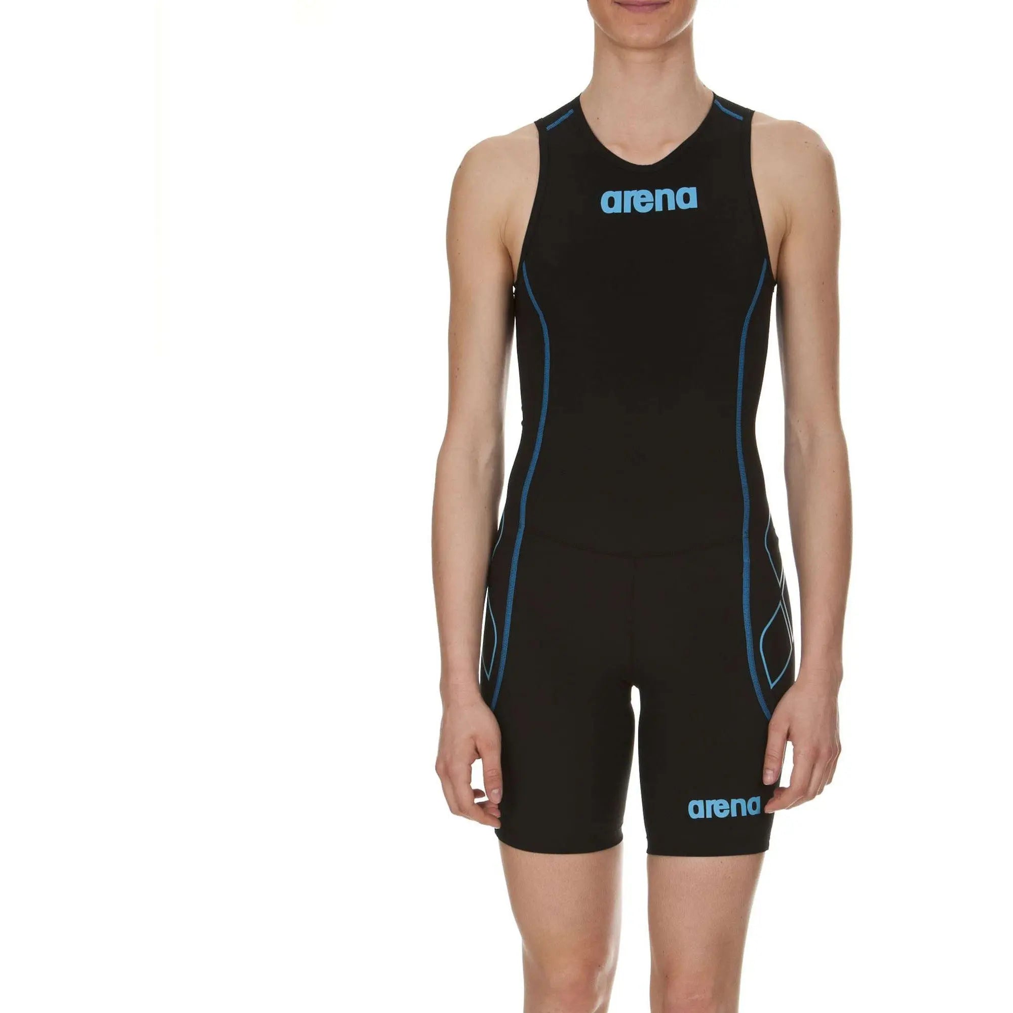 Arena W Rear Zip Trisuit St black/turquoise