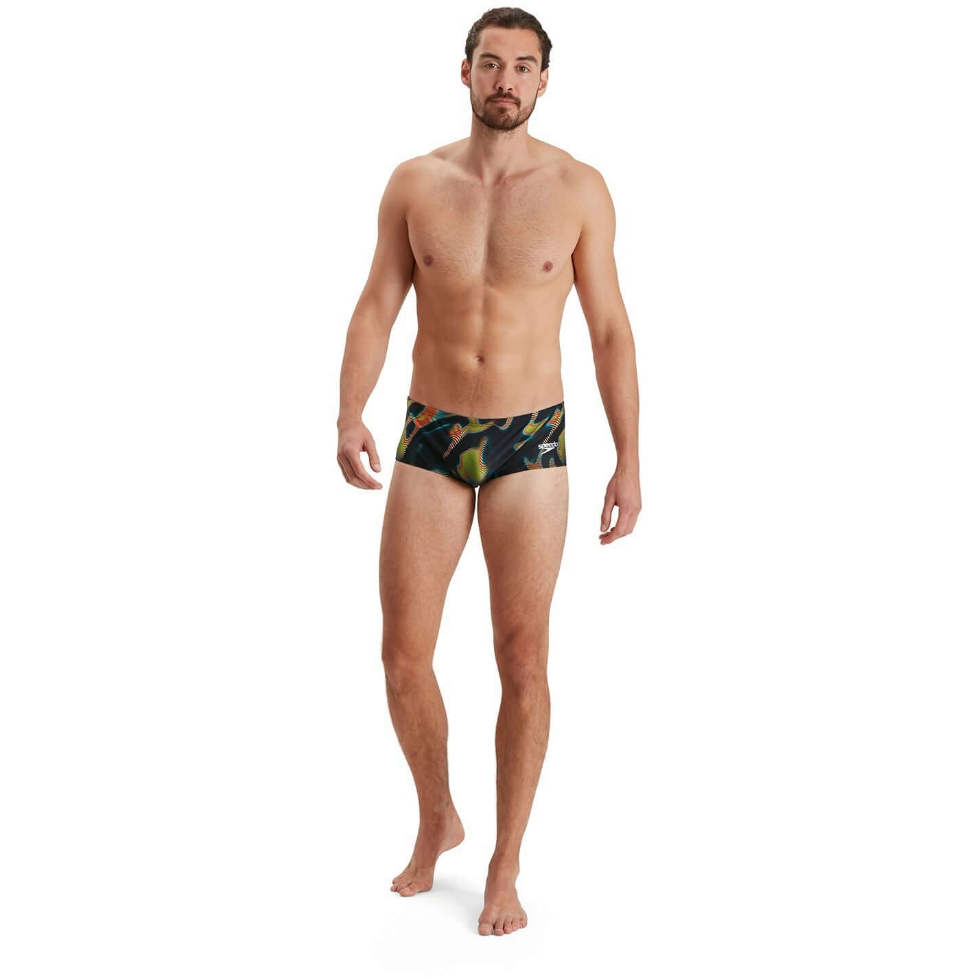 Allover Digital 14cm Brief - Zwart/Groen