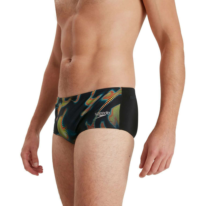 Allover Digital 14cm Brief - Zwart/Groen