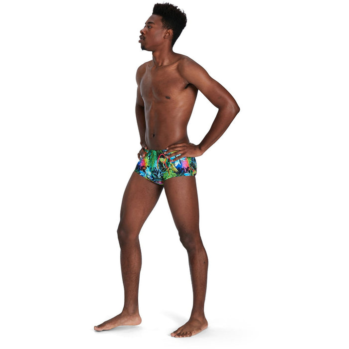 Lucid Jungle 17cm Club Training Allover Brief - Groen/Blauw