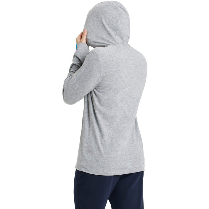 Team Hooded Long Sleeve T-Shirt Panel heather-grey